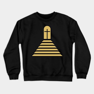 Stairs leading to the cross of Christ. Crewneck Sweatshirt